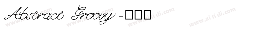 Abstract Groovy字体转换